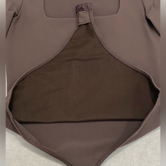 Free People intimately Truth or Square Bodysuit Small Brown Long sleeve Thong - Picture 8 of 12
